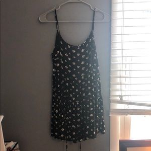 black sundress with sunflowers